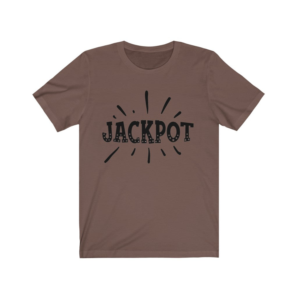 Jackpot Unisex Jersey Short Sleeve Tee, Soft Cotton, Gift Item - Cheers Together Gift House