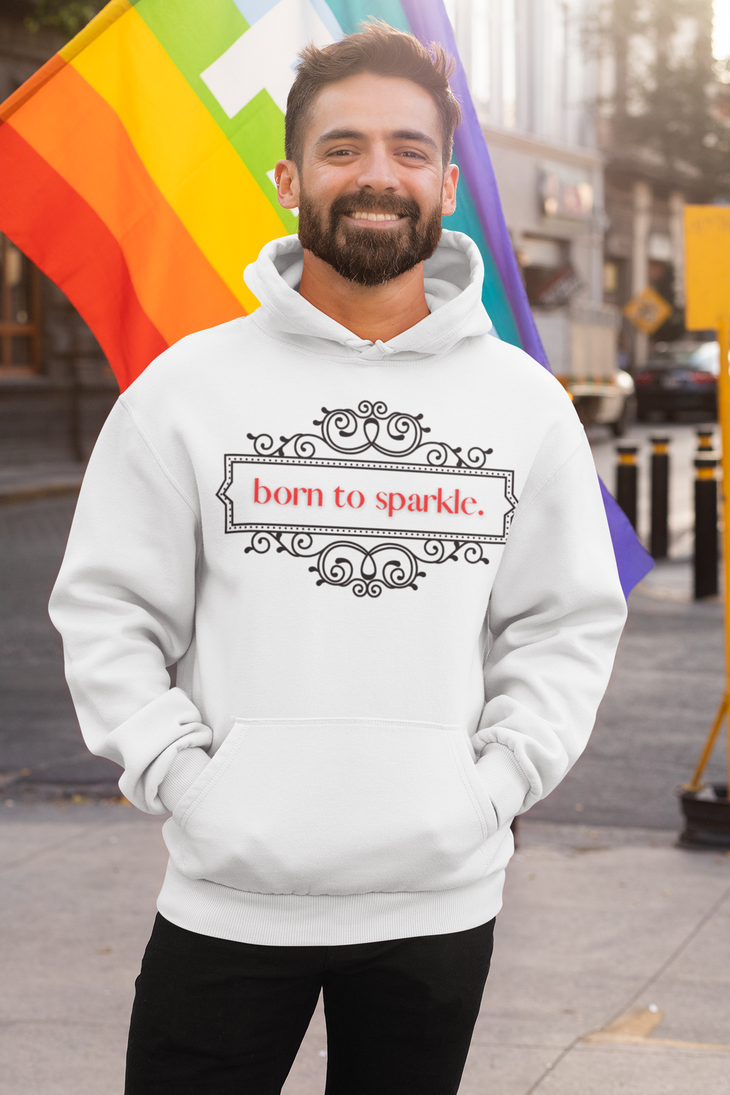 Born To Sparkle Unisex Hooded Sweatshirt, Classic Fit, Gift Item - Cheers Together Gift House