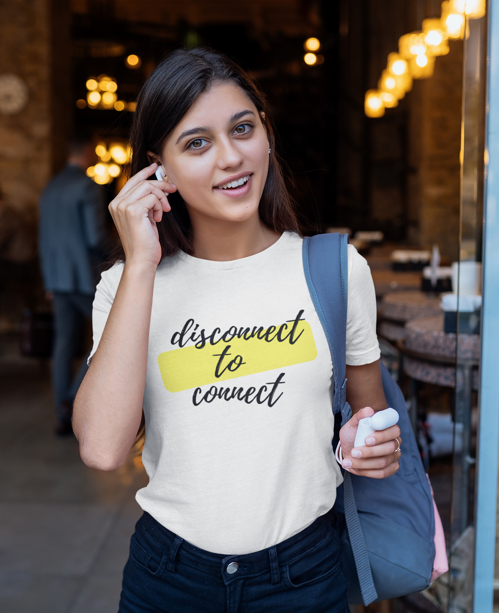 Disconnect to Connect Unisex Jersey Short Sleeve Tee, Soft Cotton, Gift Item - Cheers Together Gift House