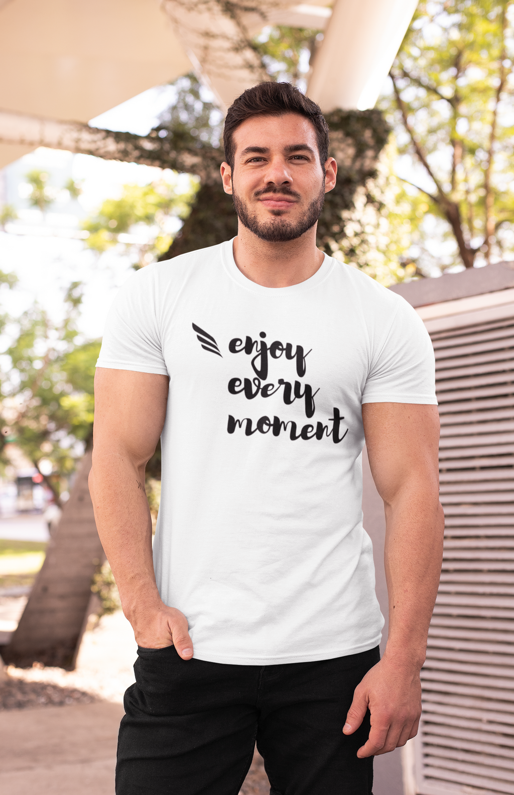 Enjoy Every Moment Unisex Jersey Short Sleeve Tee, Soft Cotton, Gift Item - Cheers Together Gift House