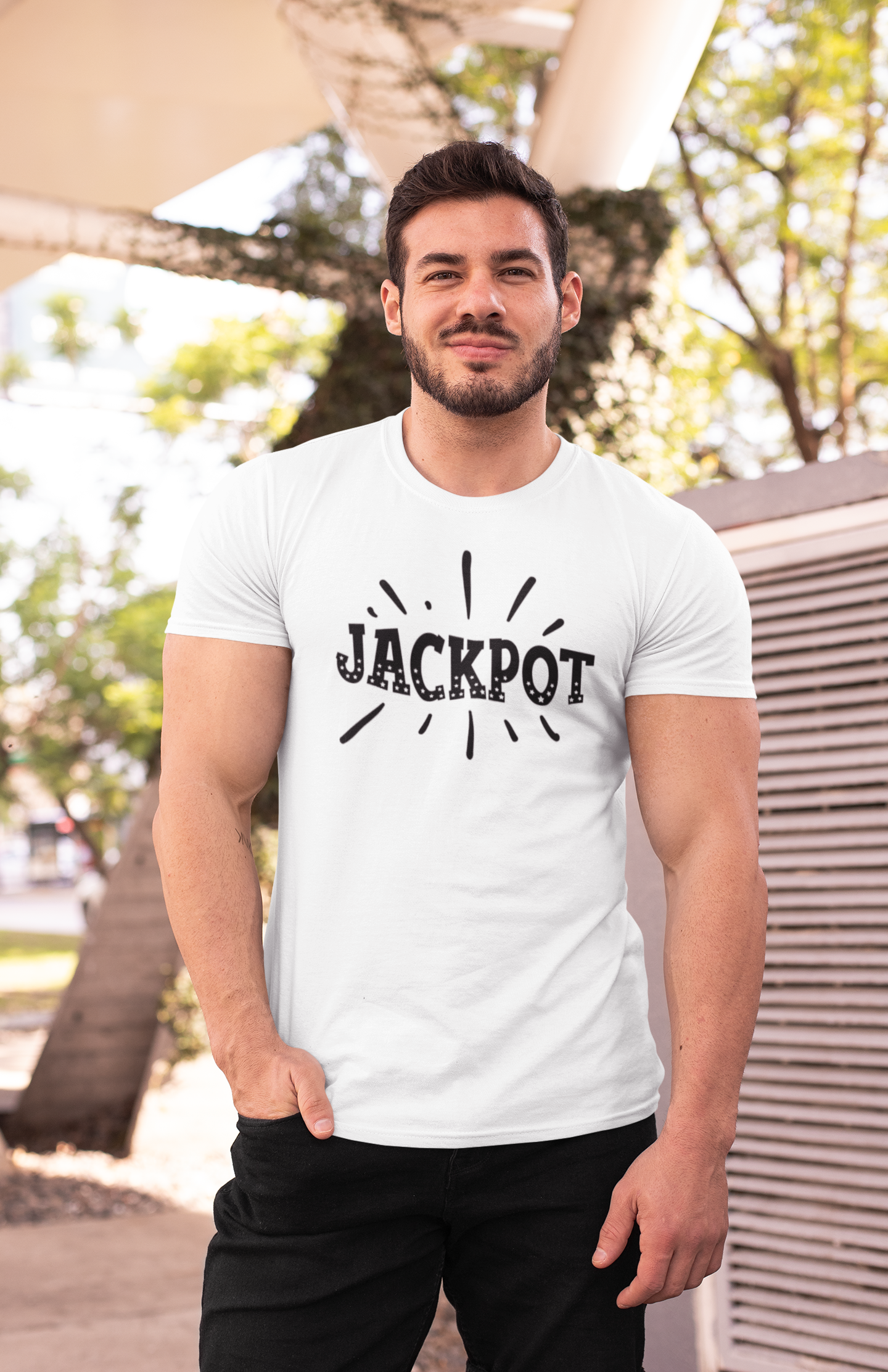 Jackpot Unisex Jersey Short Sleeve Tee, Soft Cotton, Gift Item - Cheers Together Gift House