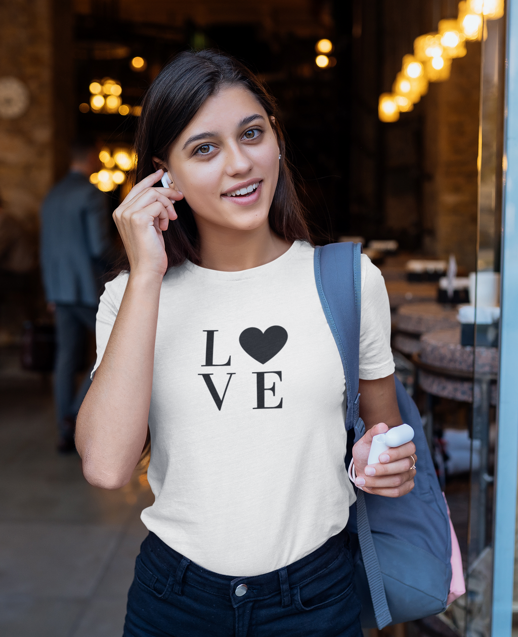 Love Heart Unisex Jersey Short Sleeve Tee, Soft Cotton, Gift Item - Cheers Together Gift House