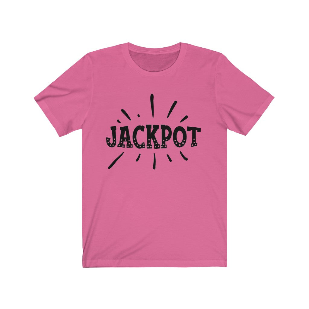 Jackpot Unisex Jersey Short Sleeve Tee, Soft Cotton, Gift Item - Cheers Together Gift House