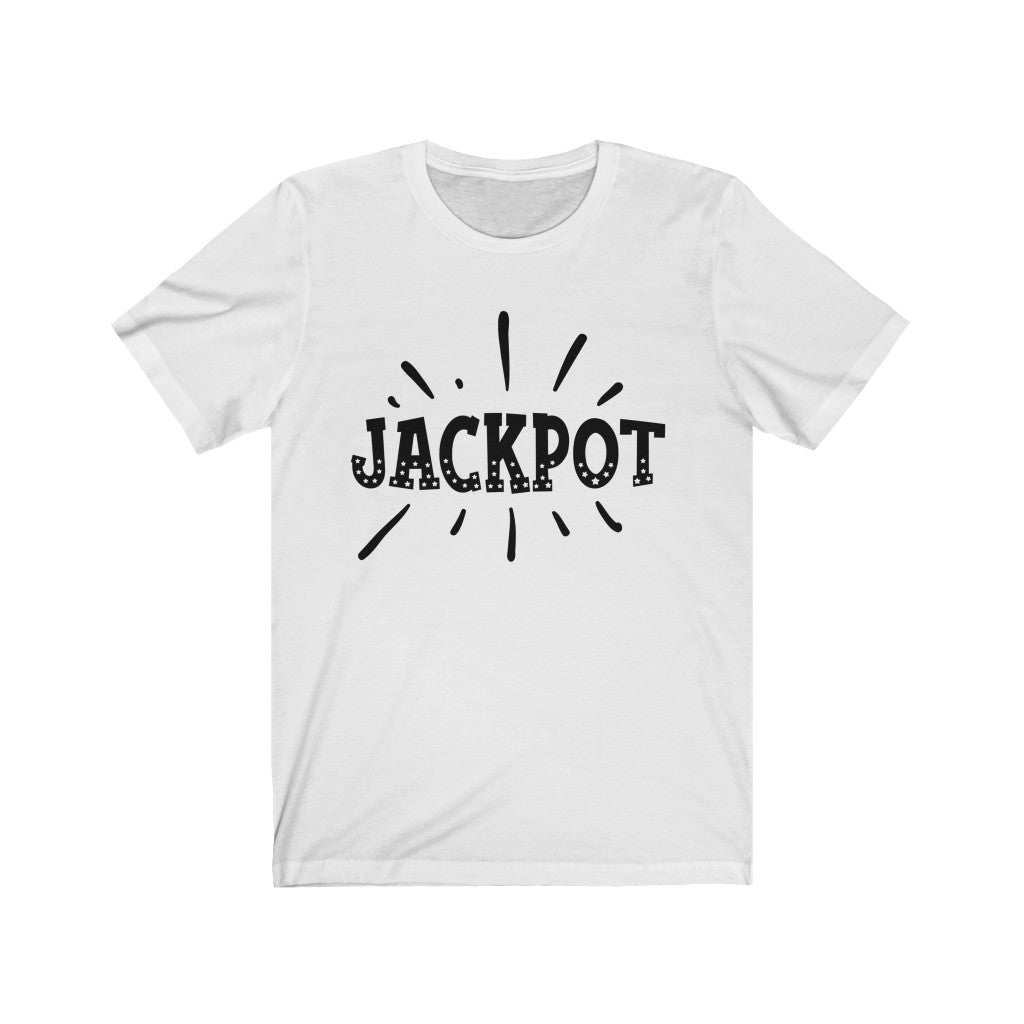 Jackpot Unisex Jersey Short Sleeve Tee, Soft Cotton, Gift Item - Cheers Together Gift House